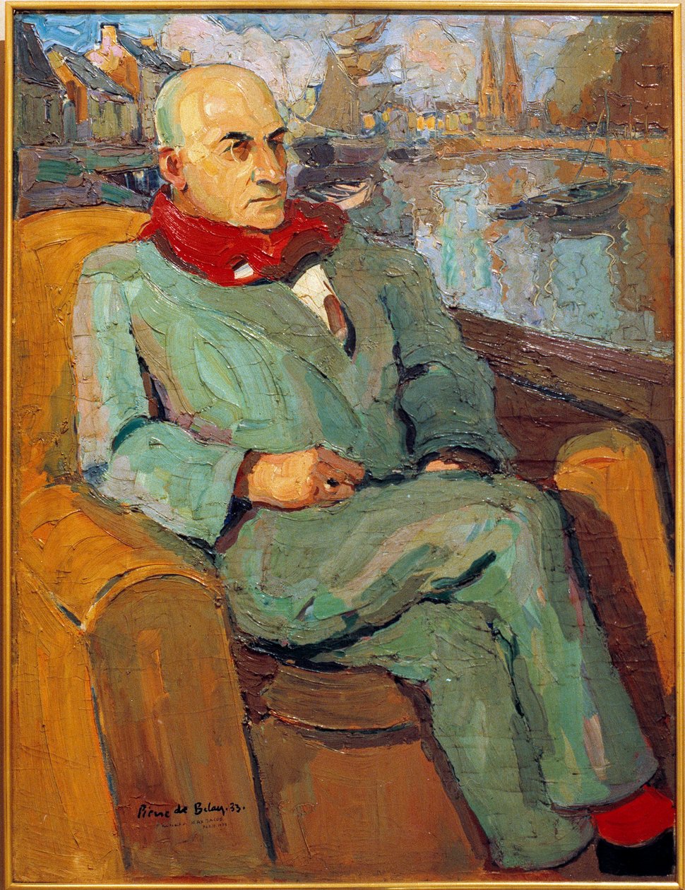 Retrato de Max Jacob (1876 - 1944). Pintura de Pierre De Belay (1890-1947), século XX. Orleans, Musée des Beaux Arts. de Pierre de Belay