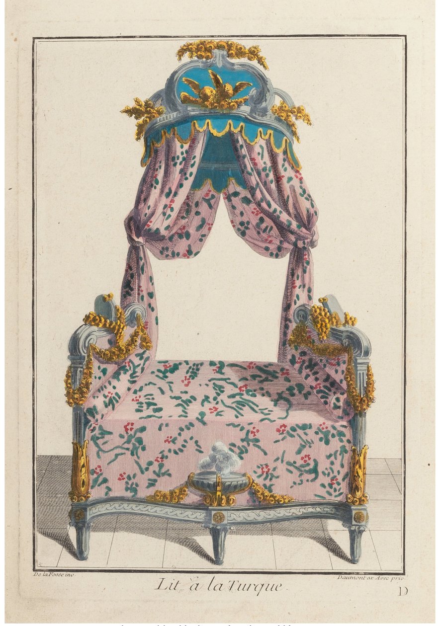 Cama de estilo turco, ca 1788. de Pierre de La Mesangere