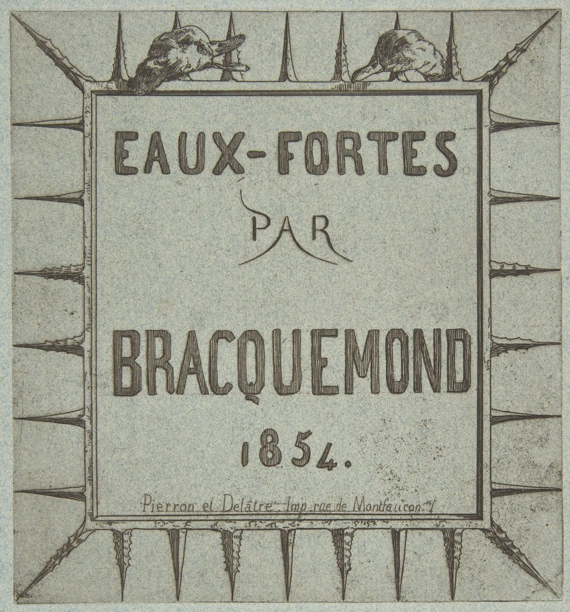 Água-forte de Bracquemond, 1854. de Pierron et Delâtre