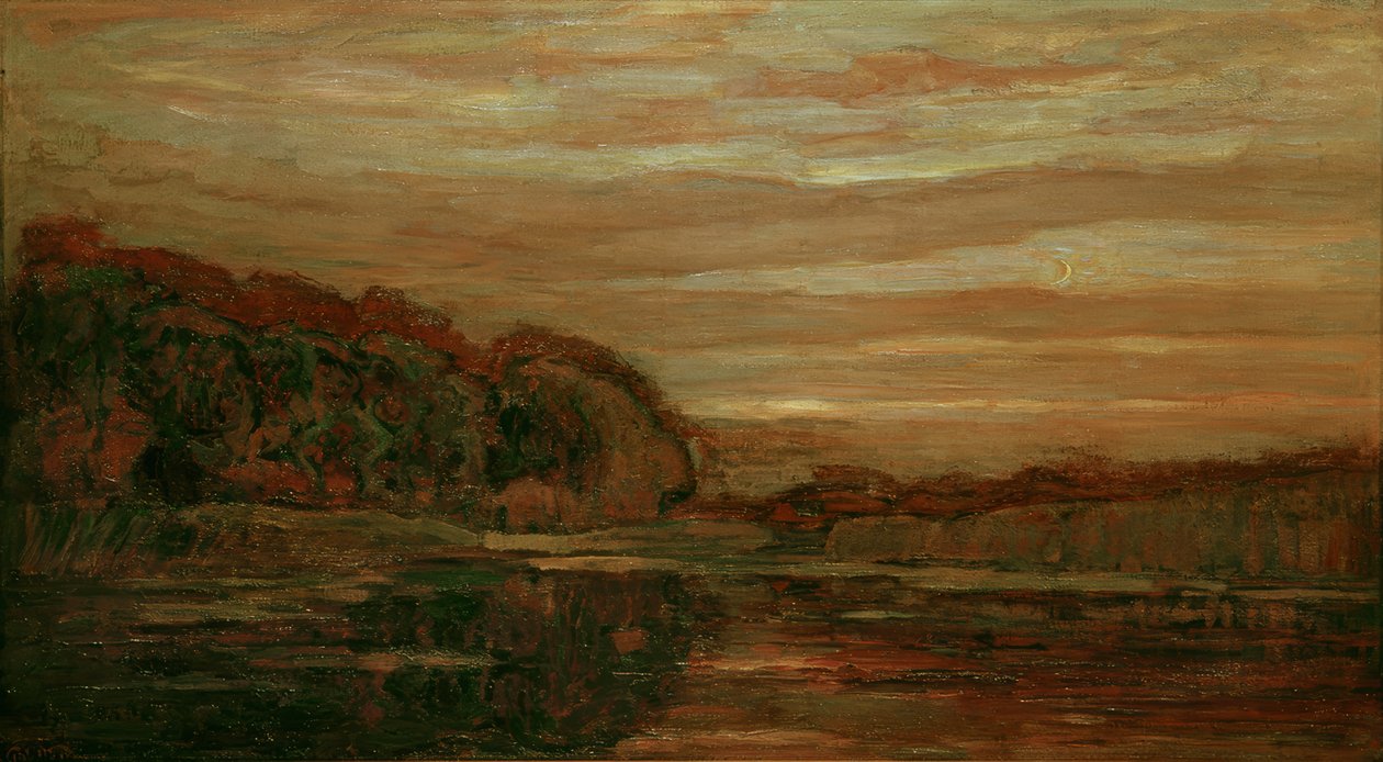 Noite paisagem no Gein de Piet Mondrian