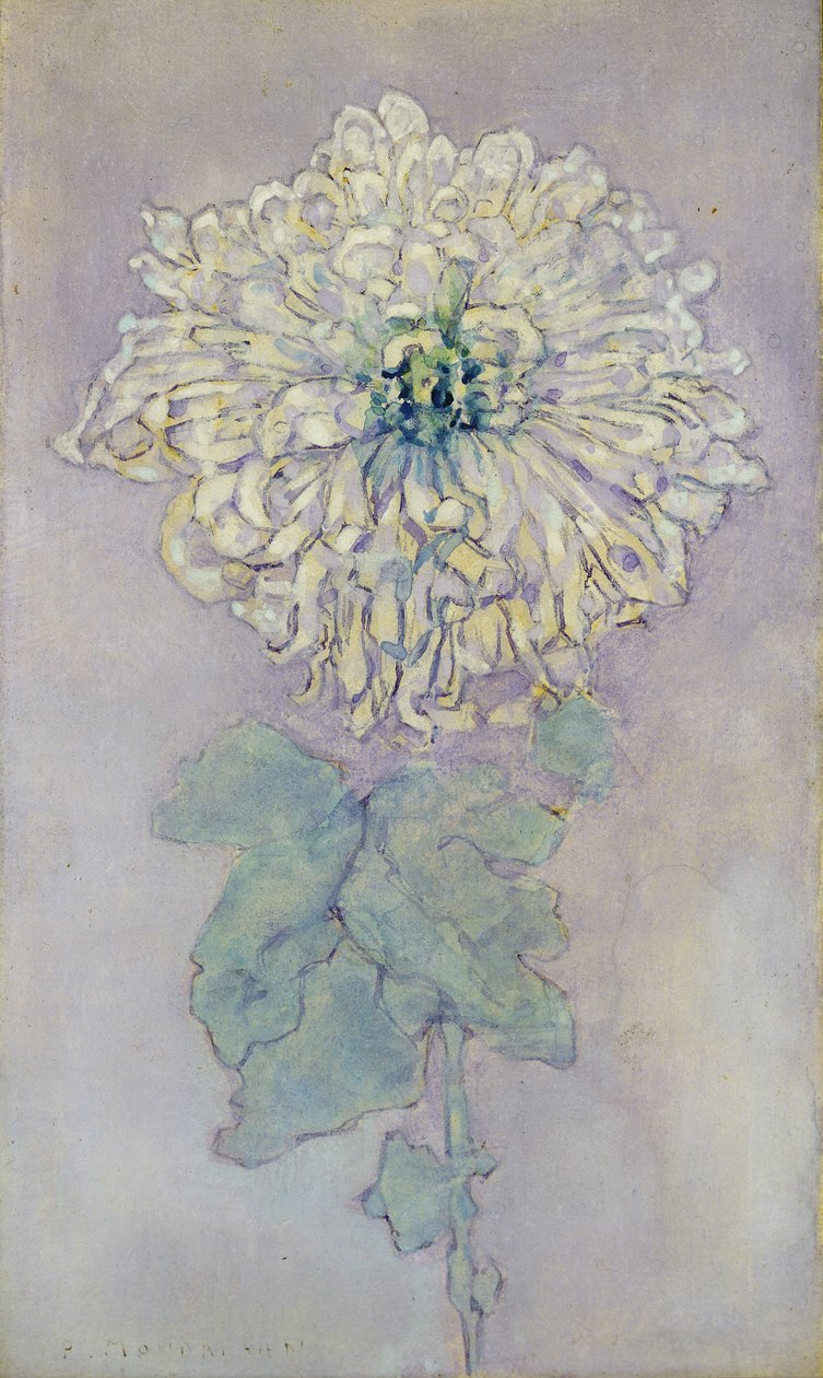 Crisântemo (wc no papel) de Piet Mondrian