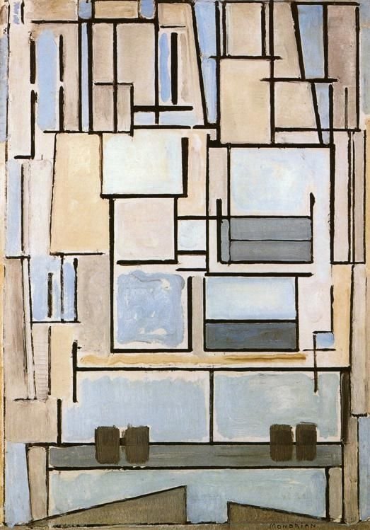 Composição nr.9 Fachada Azul de Piet Mondrian