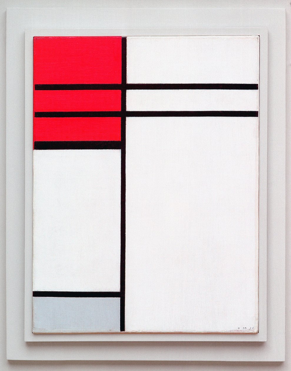 Composição (A) em vermelho e branco, 1936 de Piet Mondrian