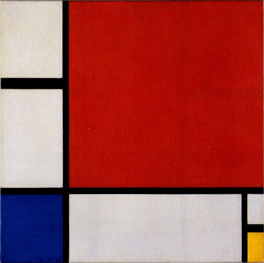 Composição II em Vermelho, Azul e Amarelo de Piet Mondrian