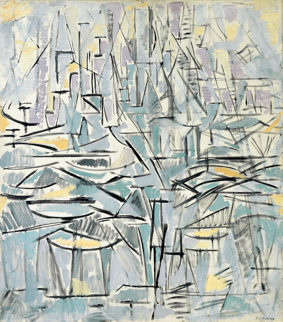 Composição No. XVI de Piet Mondrian