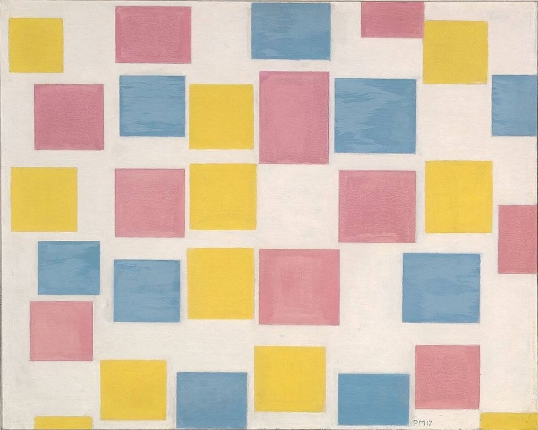 Composição com campos de cores de Piet Mondrian