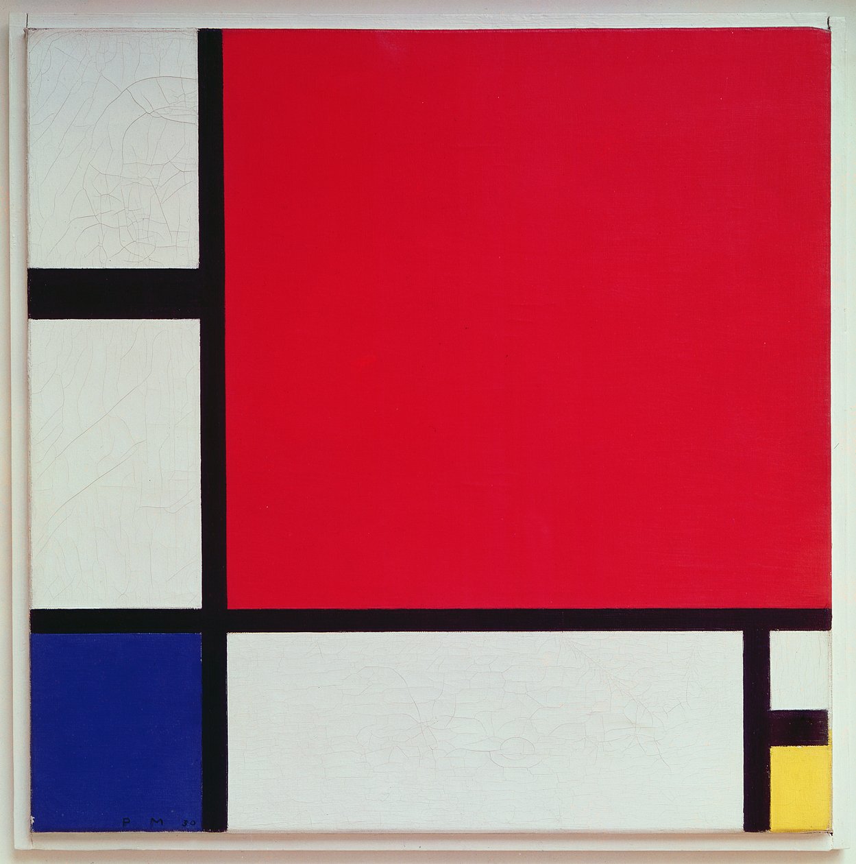 Composição com vermelho, azul e amarelo, 1930 de Piet Mondrian