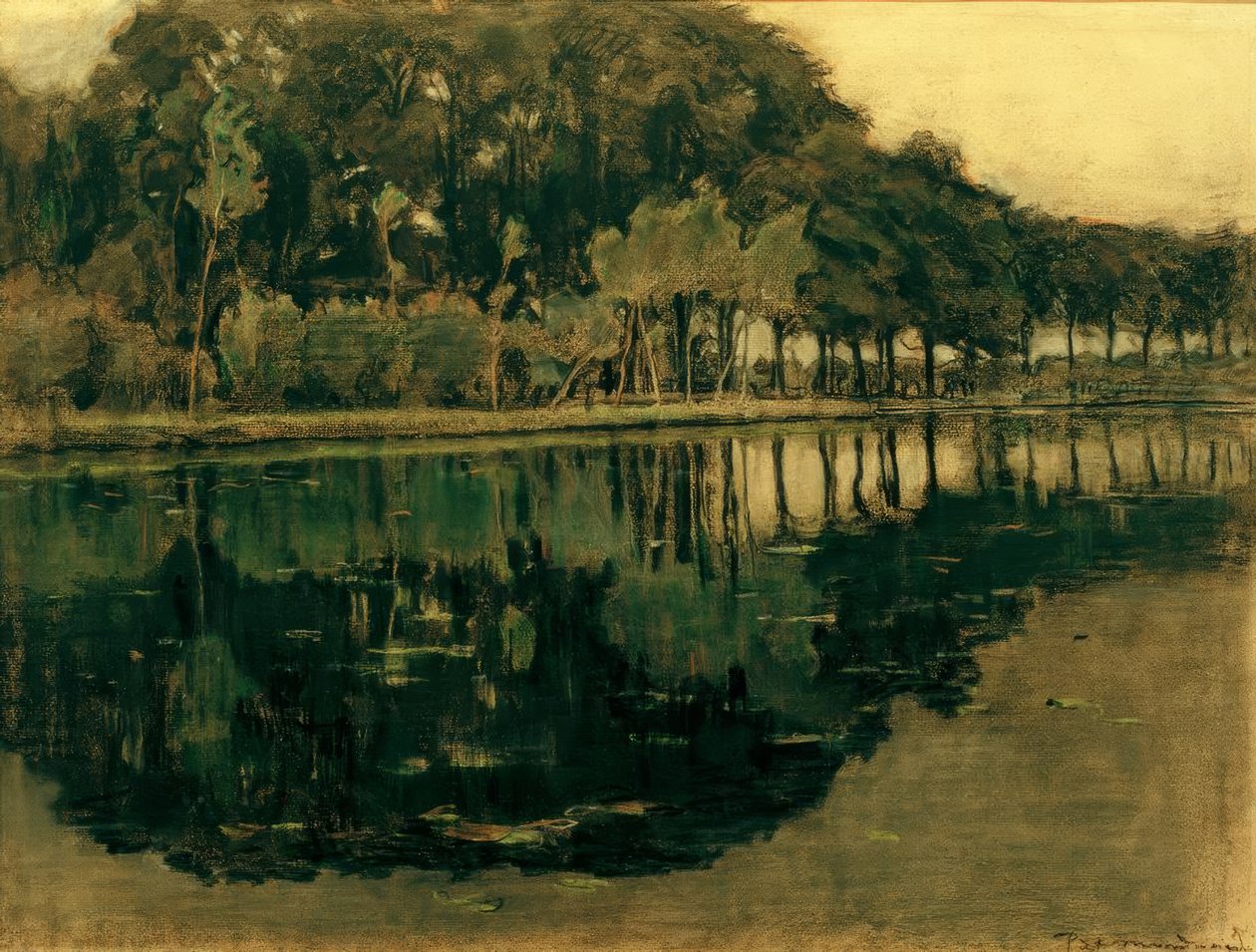 Fazenda Geinrust com alto horizonte de Piet Mondrian