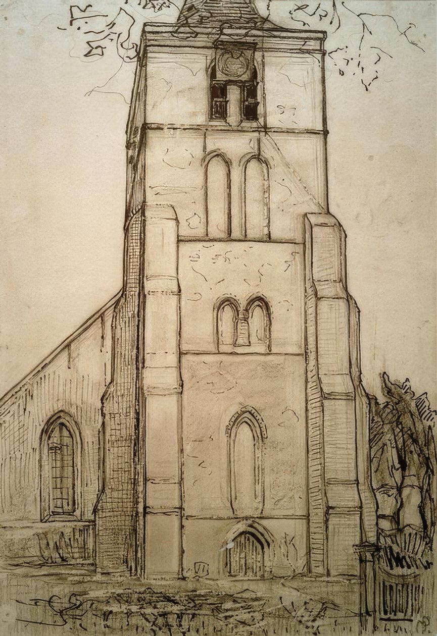 Igreja em Domburg de Piet Mondrian