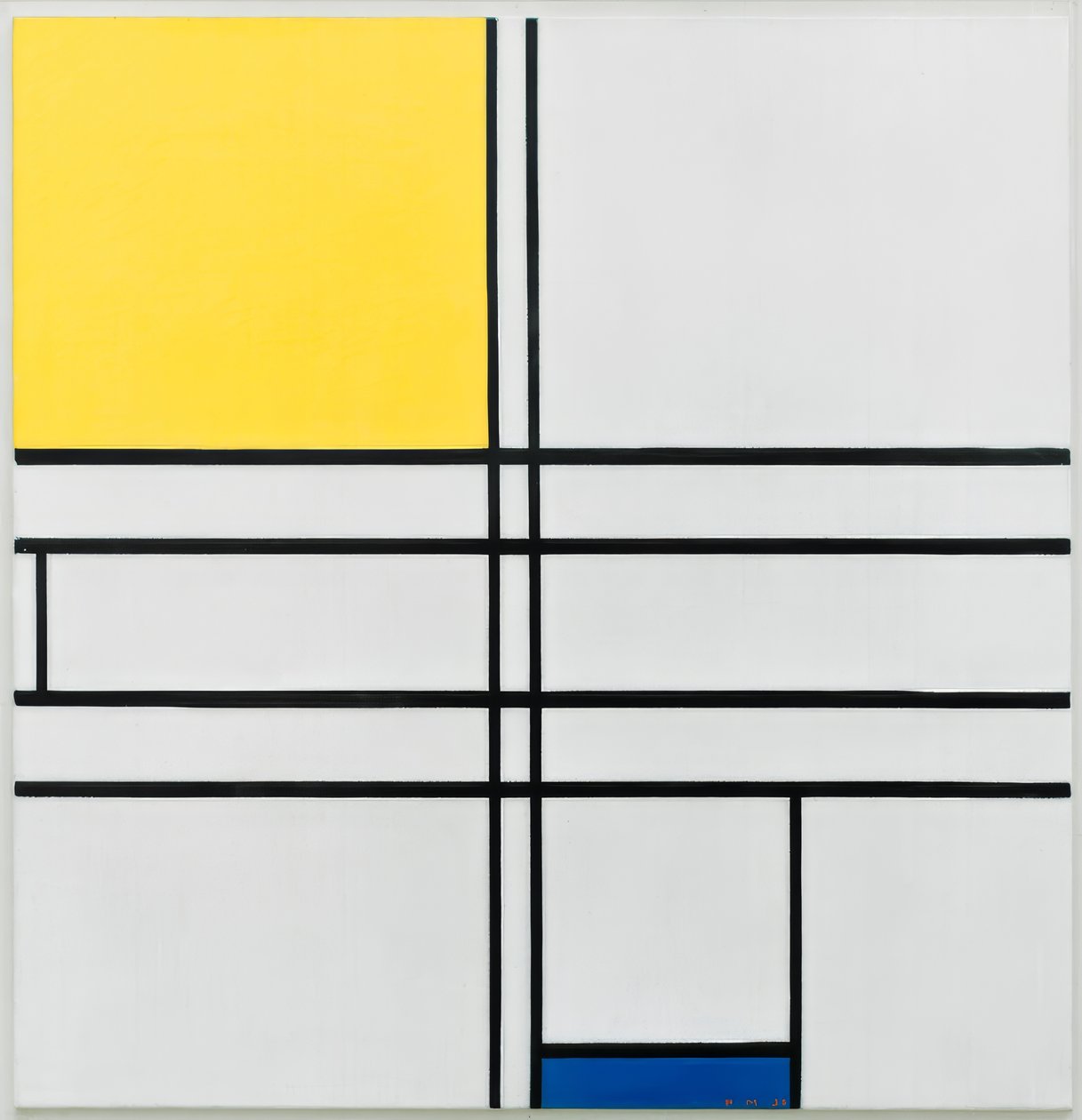 Composição C; Composição em azul e amarelo de Piet Mondrian