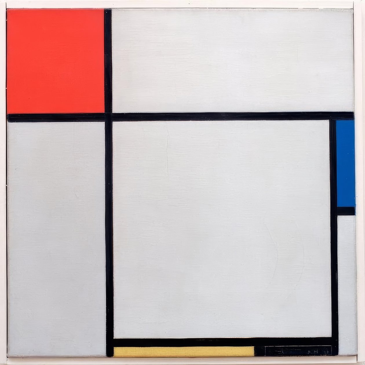 composição; Composição com vermelho, azul amarelo e preto de Piet Mondrian