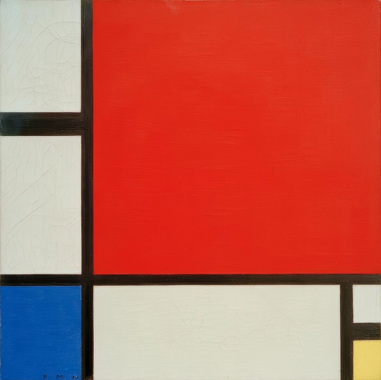 Composição em vermelho, azul e amarelo de Piet Mondrian