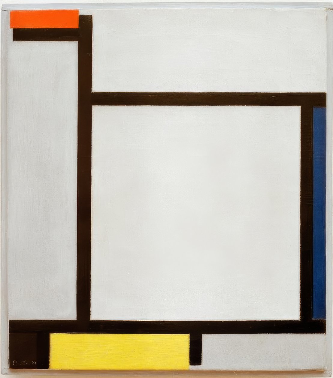 Composição com vermelho, azul, preto, amarelo e cinza de Piet Mondrian