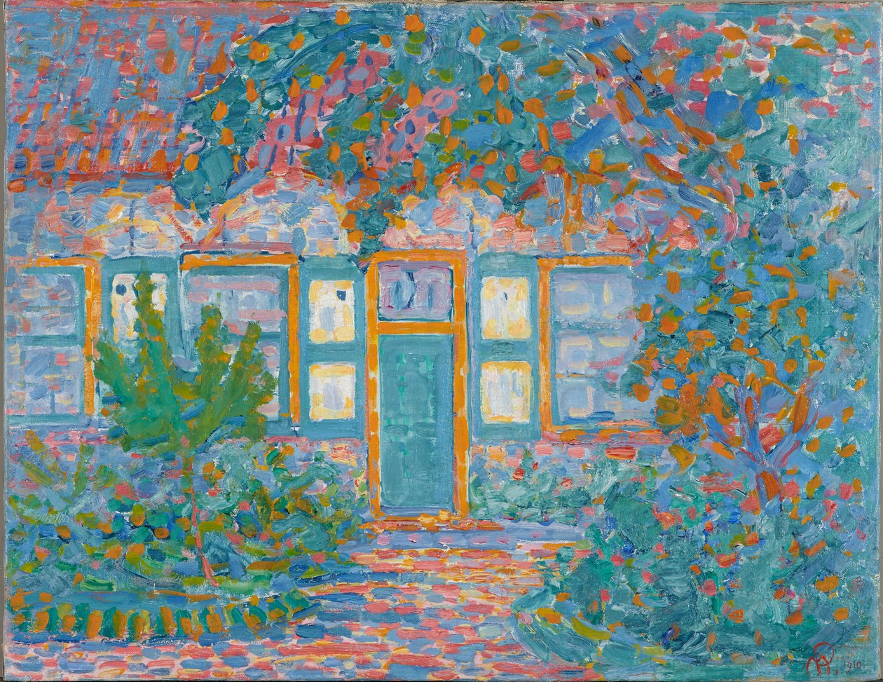 Casinha na luz do sol, c.1910 de Piet Mondrian