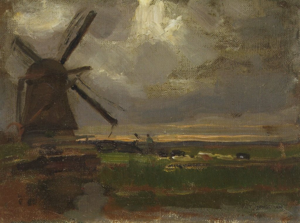 Moinho no Gein de Piet Mondrian