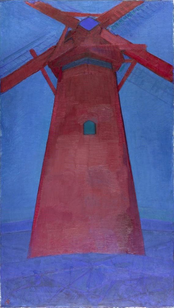 Moinho Vermelho Mondrian de Piet Mondrian
