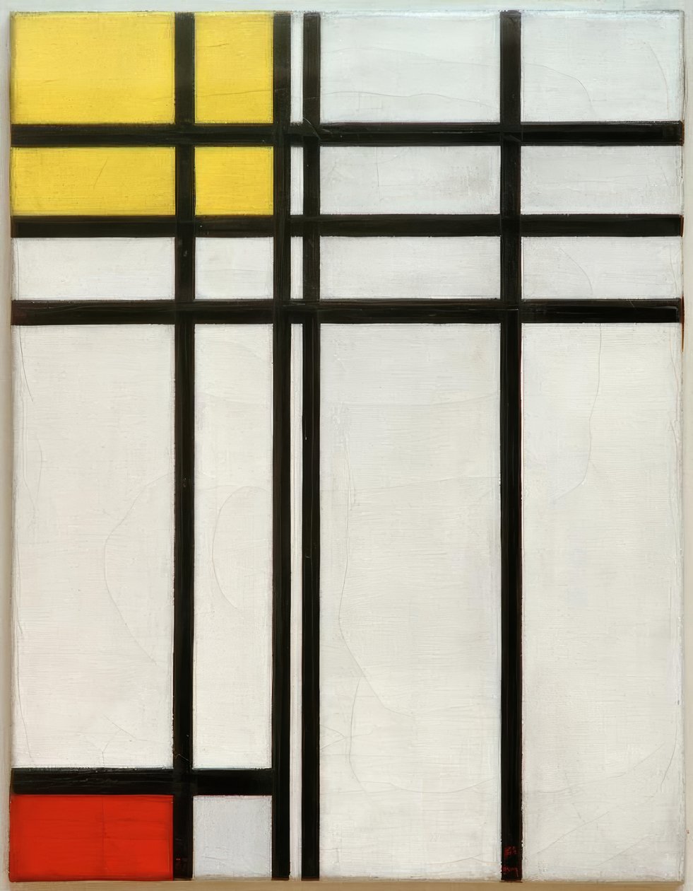 Não. I: Oposição de linhas, vermelho e amarelo de Piet Mondrian