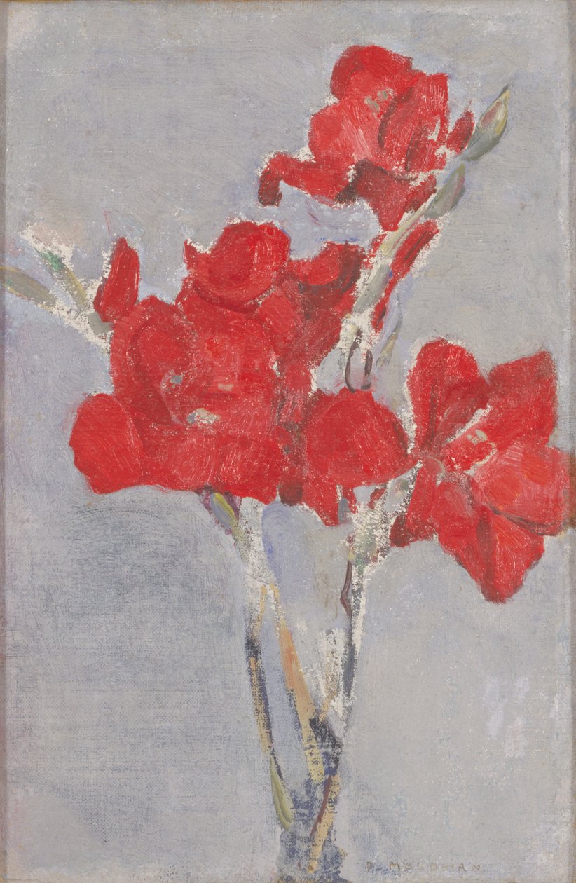 Gladíolos Vermelhos, c.1906 de Piet Mondrian