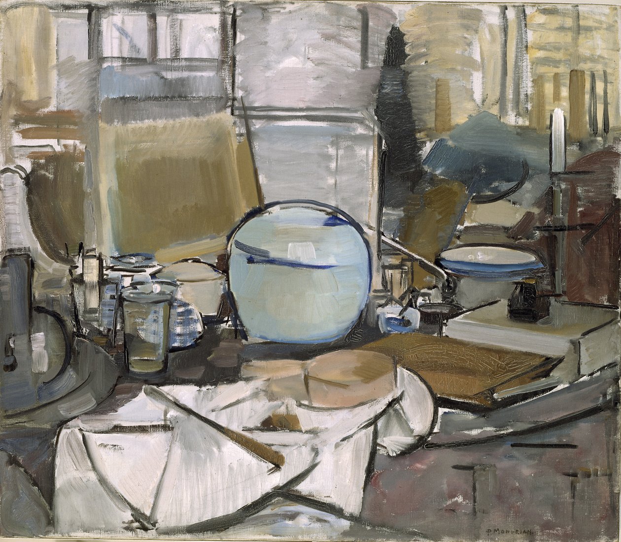 Ainda vida com Gingerpot 1, 1911 de Piet Mondrian