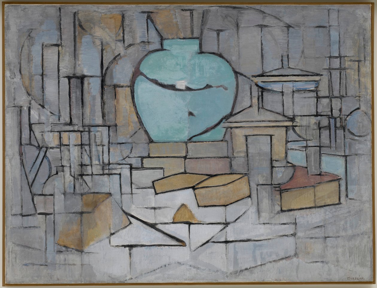 Ainda vida com Gingerpot 2, 1912 de Piet Mondrian