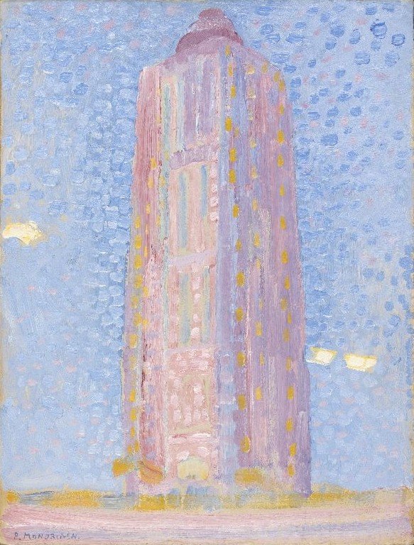 Farol, em, westkapelle de Piet Mondrian