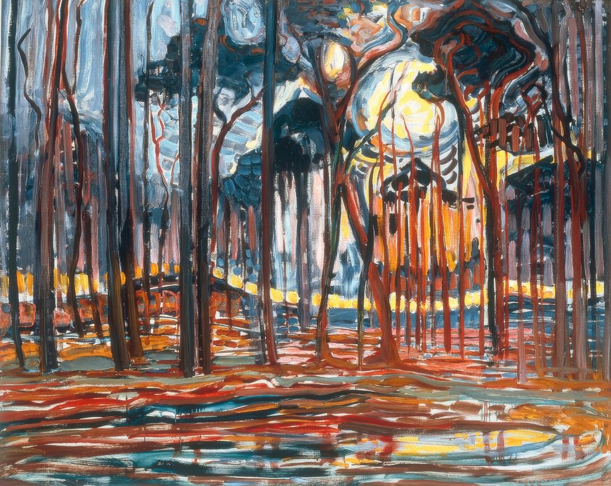 Floresta em Oele de Piet Mondrian