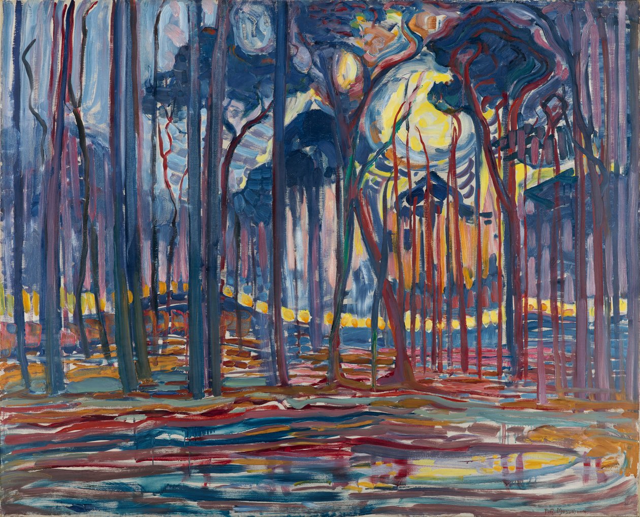 Madeiras perto de Oele, 1908 de Piet Mondrian