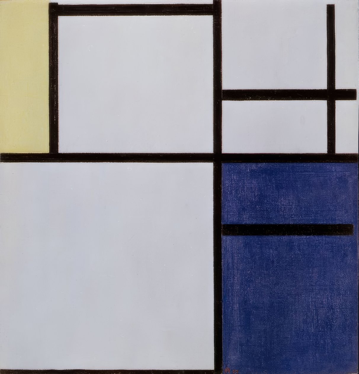BRANCO, CINZENTO, AMARELO, AZUL de Piet Mondrian