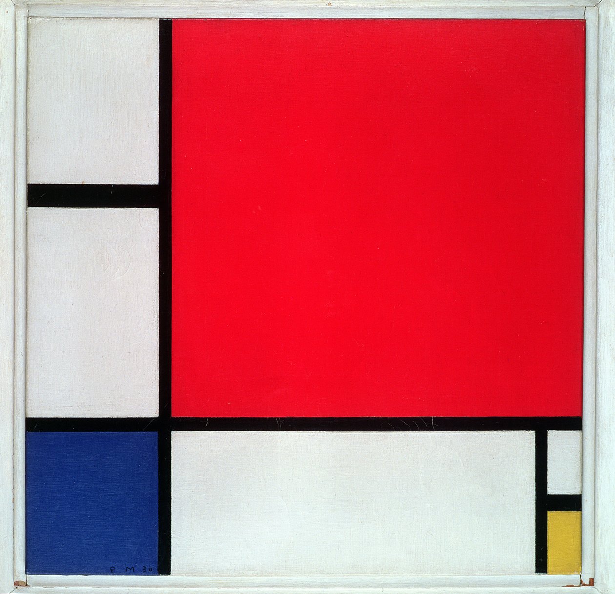 Composição No II, em vermelho, azul e amarelo de Piet Mondrian