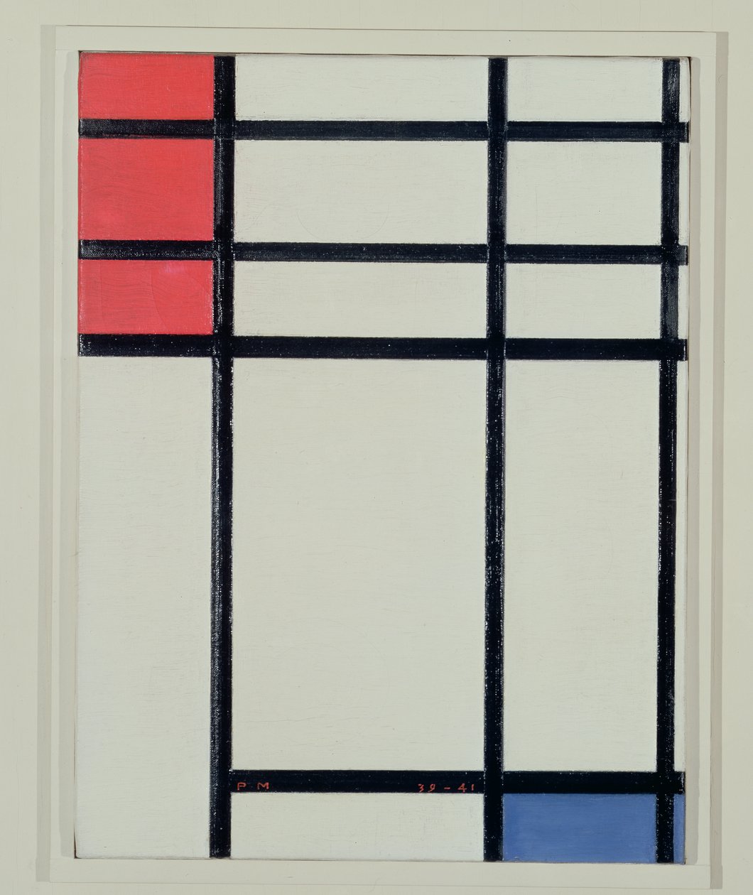 Composição de Vermelho, Azul e Branco (No.II) / Composição com Vermelho e Azul de Piet Mondrian