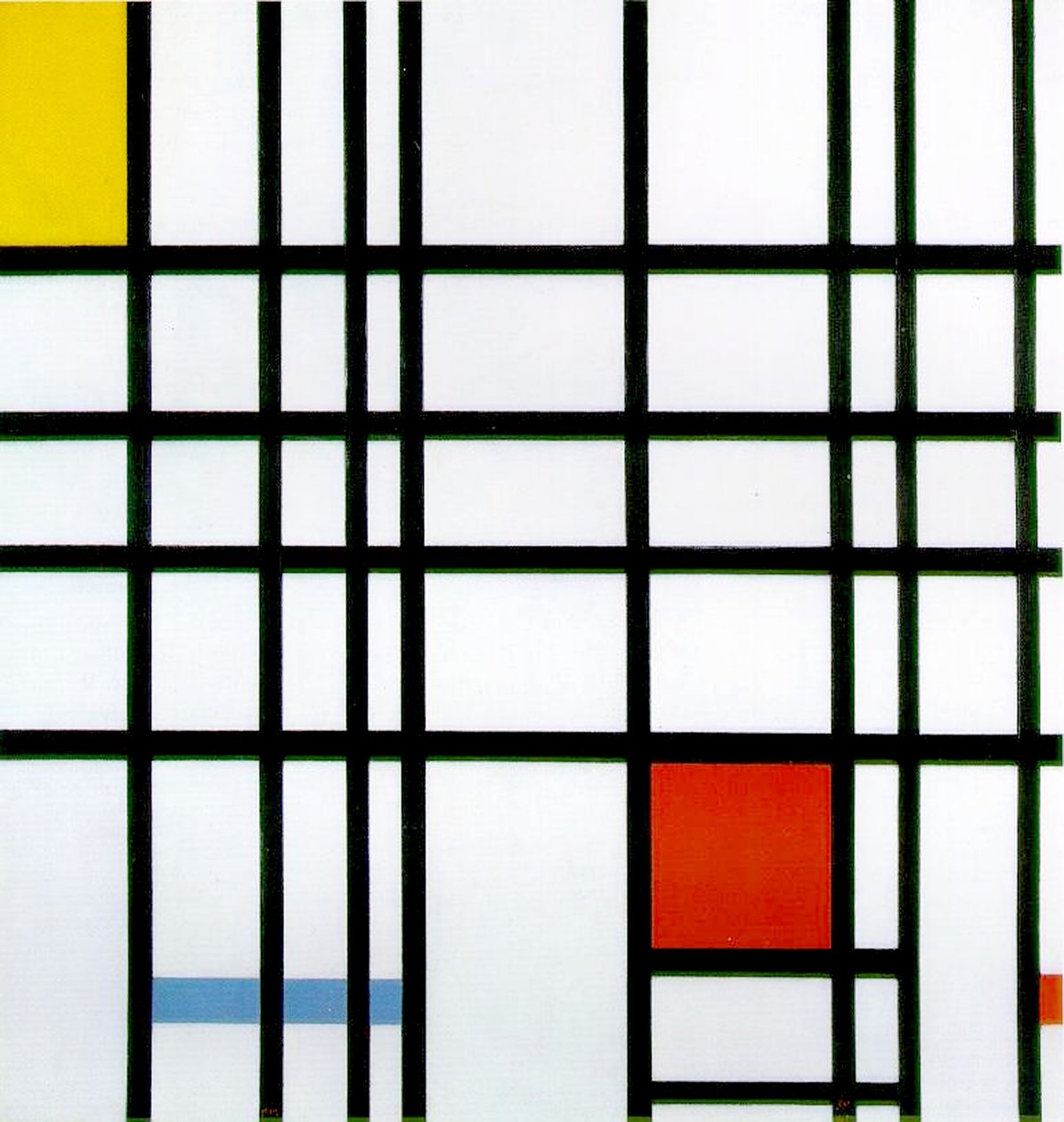 Composição com vermelho, amarelo e azul, 1921 de Piet Mondrian