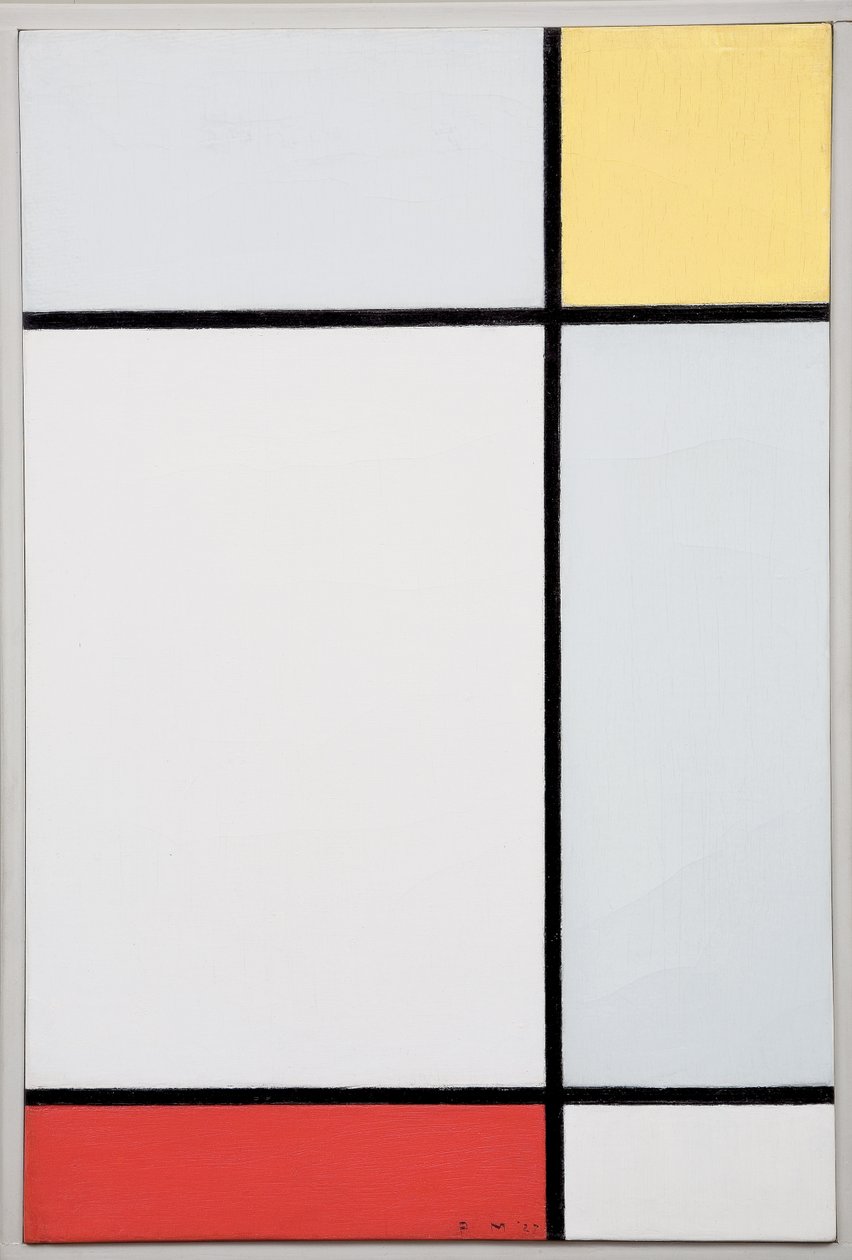 Composição com Amarelo e Vermelho de Piet Mondrian