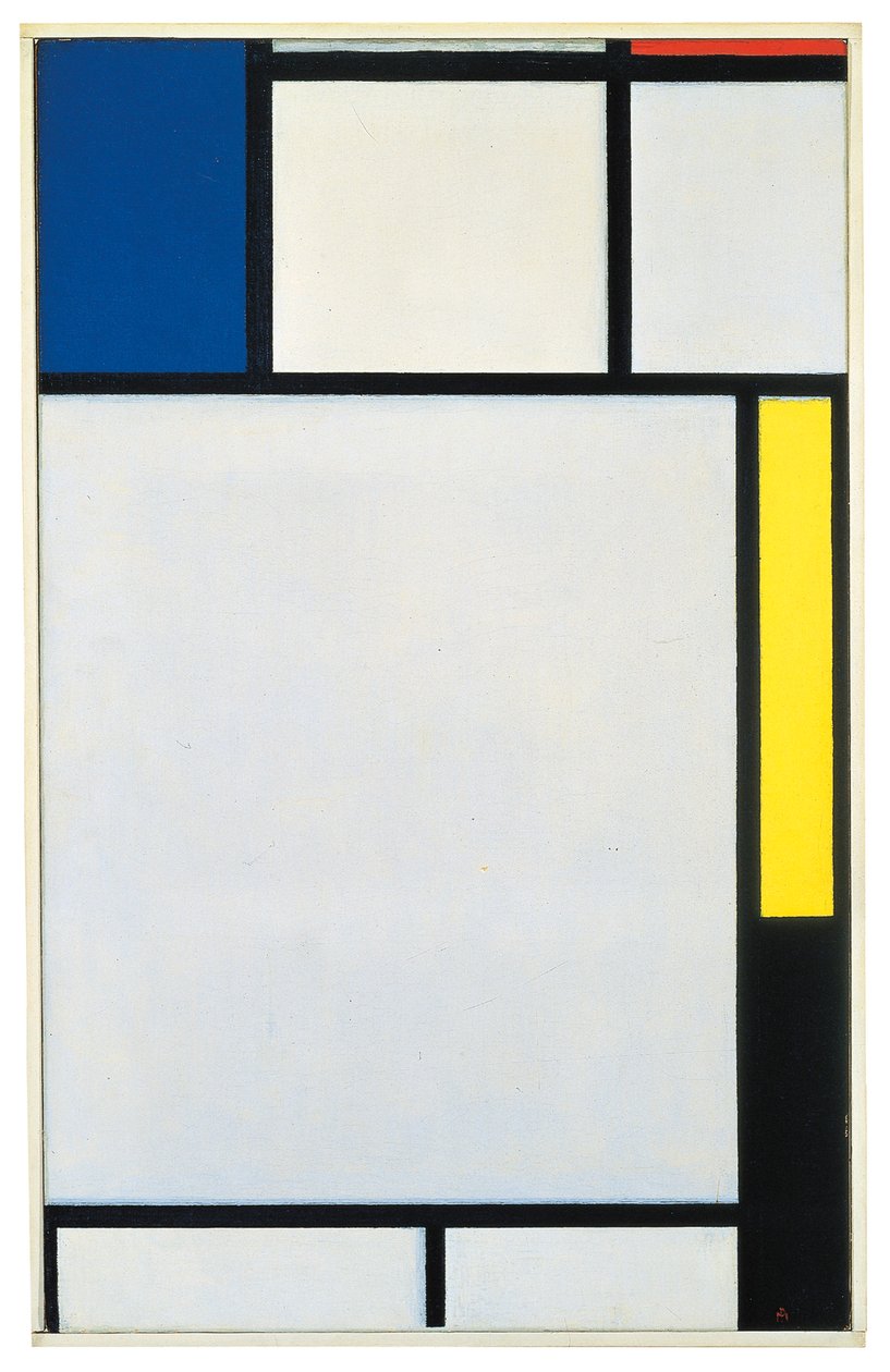 Composição com azul, vermelho, amarelo e preto de Piet Mondrian