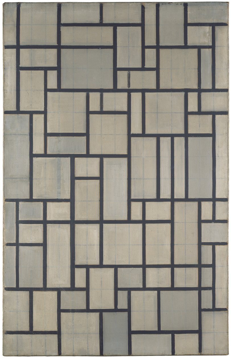 Composição com grade 2 de Piet Mondrian