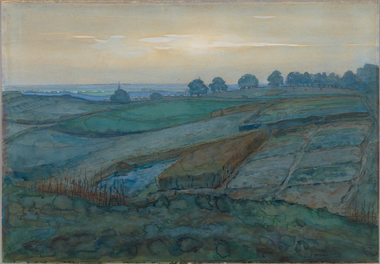 Paisagem perto de Arnhem de Piet Mondrian
