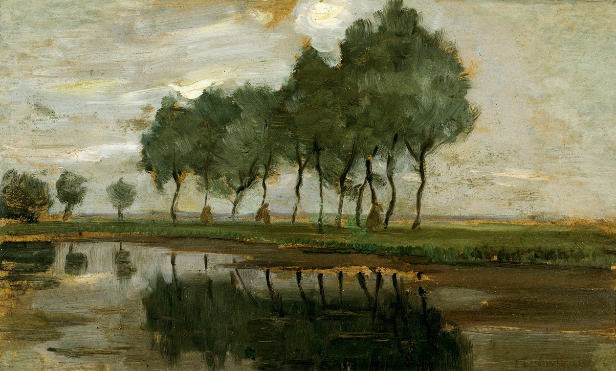 Paisagem de árvores perto de Gein de Piet Mondrian
