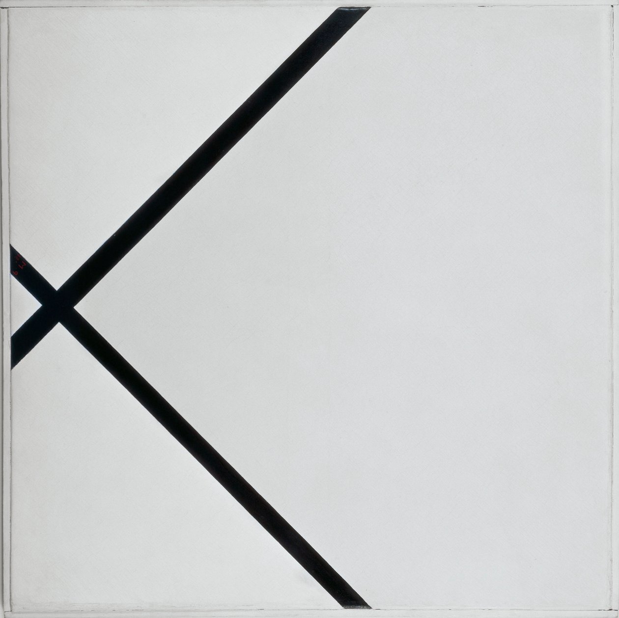 Composição da Pastilha com Duas Linhas de Piet Mondrian