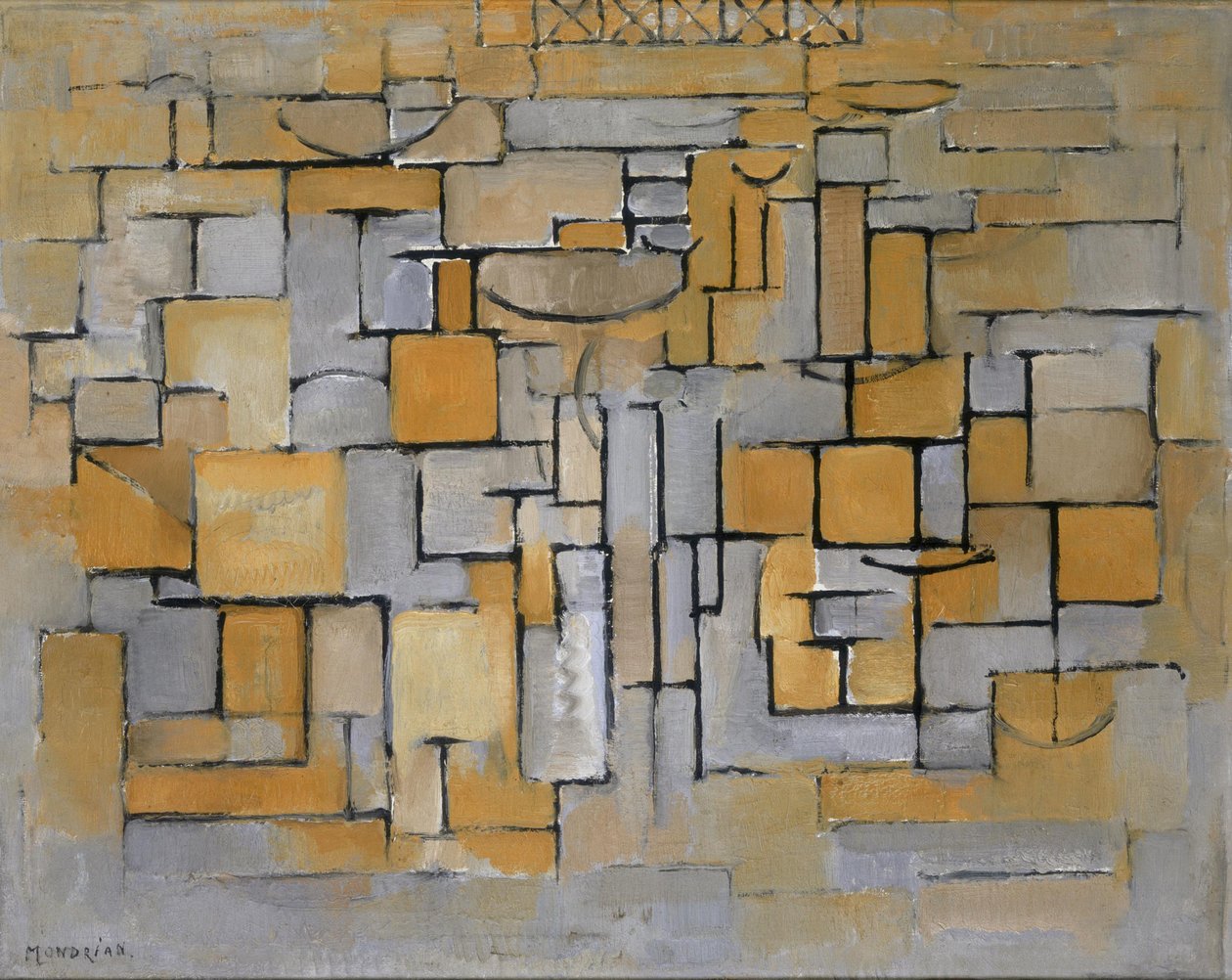 Pintura Nº II Composição Nº XV Composição 4, 1913. de Piet Mondrian