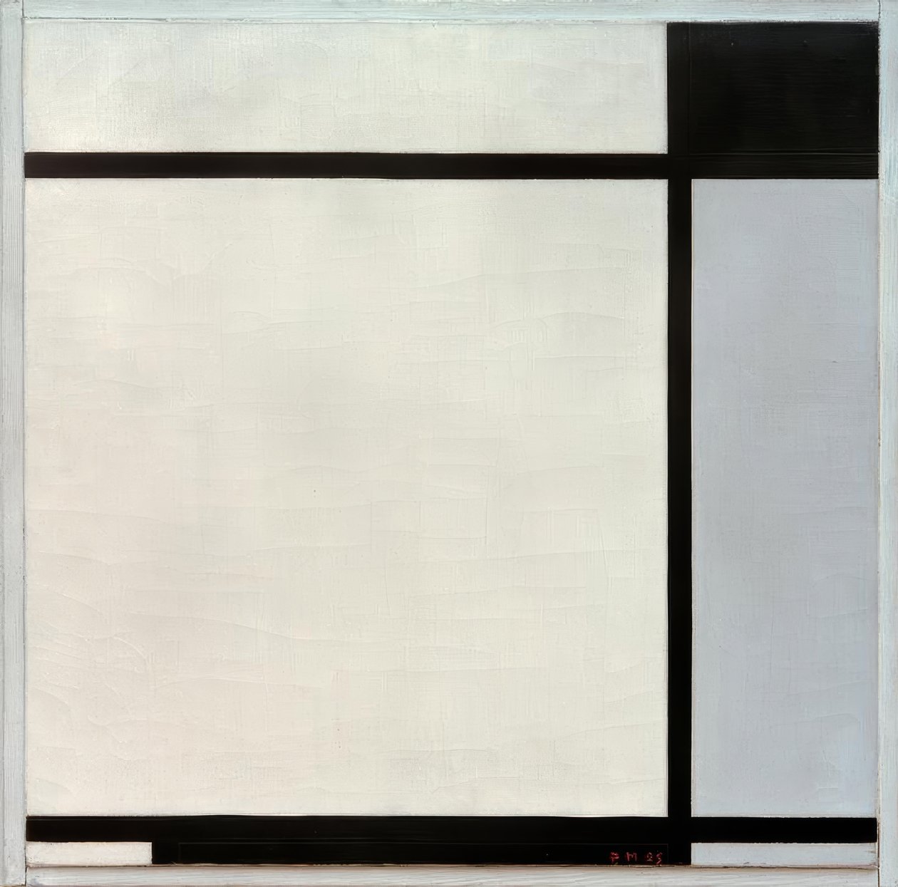Tableau No. II, com preto e cinza de Piet Mondrian