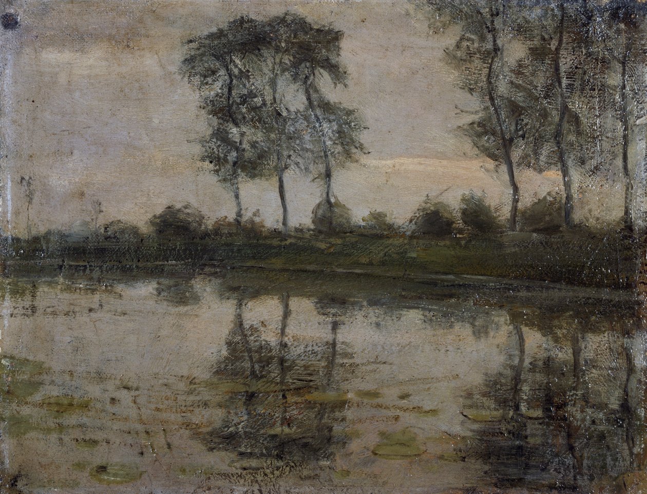 Árvores junto ao rio Gein, por Piet Mondrian (1872-1944). Holanda, século XX. de Piet Mondrian