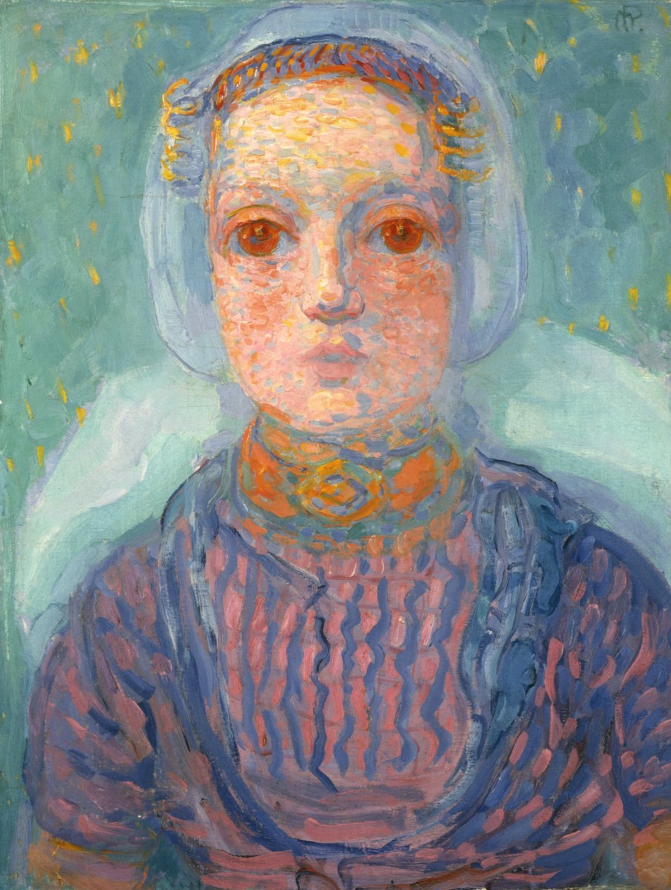 Zeeland Little Girl; Menina zeeland de Piet Mondrian