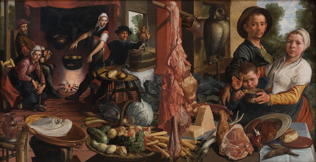 A cozinha legal. Voluptas Carnis de Pieter Aertsen