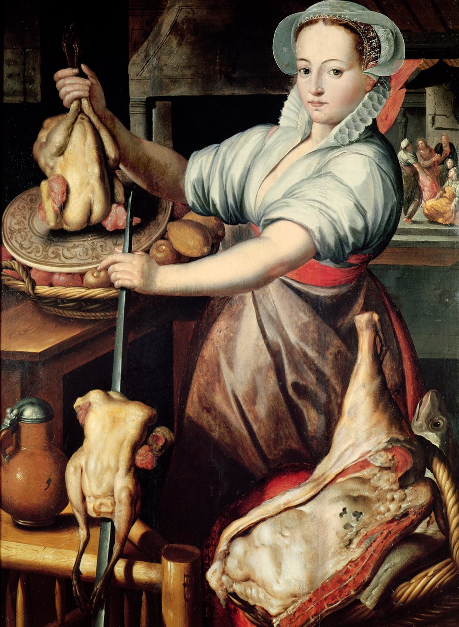 Martha preparando o jantar para Jesus de Pieter Aertsen