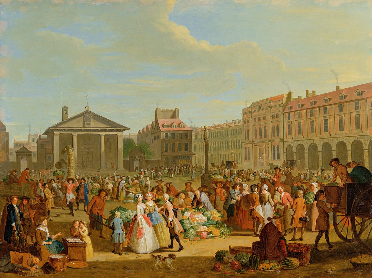 Covent Garden, c.1726 (óleo sobre cobre) de Pieter Angillis