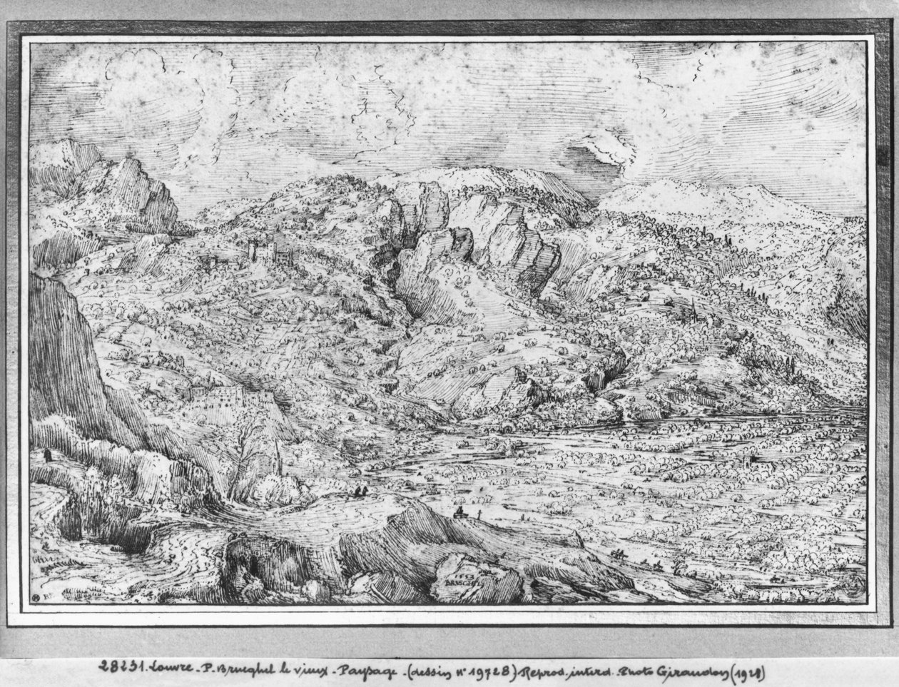 Paisagem alpina, 1553 de Pieter Bruegel the Elder