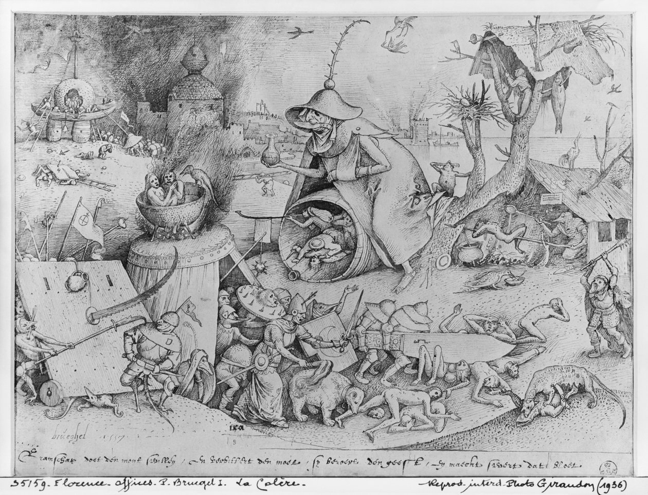 Raiva, 1557 (fac-símile) de Pieter Bruegel the Elder