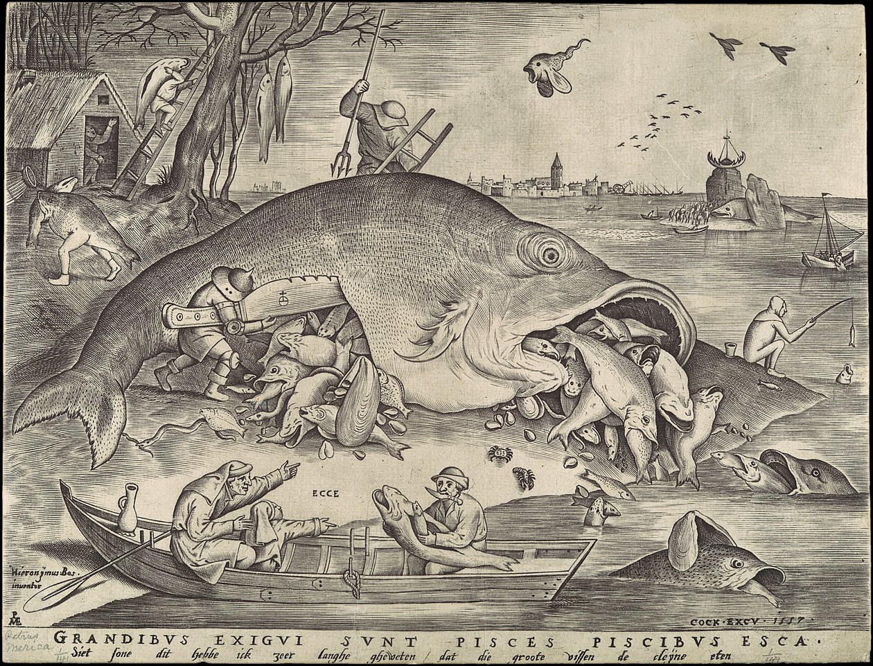 Peixe Grande Coma Peixe Pequeno de Pieter Bruegel the Elder