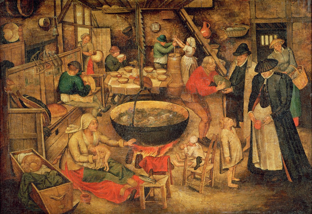 Interior de uma fazenda de Pieter Bruegel the Elder