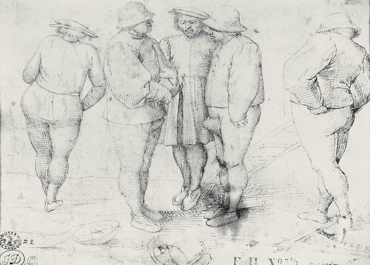 Camponeses em conversação de Pieter Bruegel the Elder
