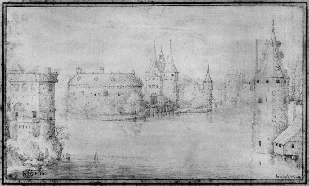 Pequena ilha fortificada, Amsterdã, 1562 de Pieter Bruegel the Elder
